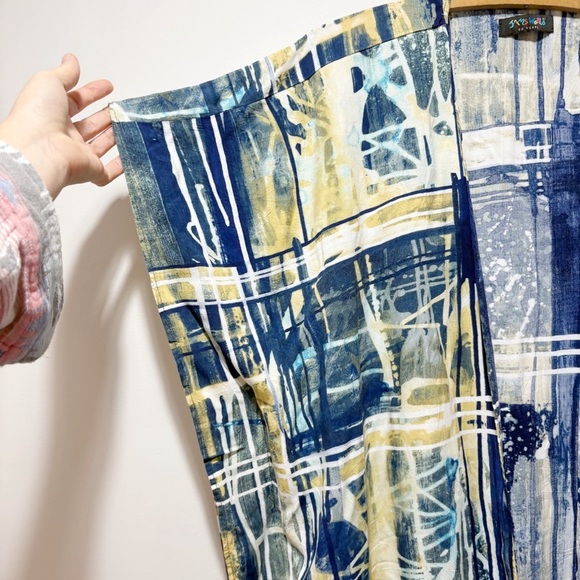 Jams World 60 Year Anniversary Kimono Jacket One Size Blue Abstract Art Hawaiian - Picture 5 of 14